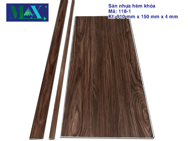 Sàn nhựa hèm khóa 118-1 (4mm)